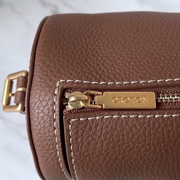 Oroton Bags Oroton Margot Drum Crossbody Bag In Whiskey Poshmark